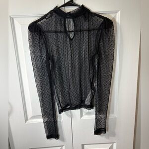 Forever 21 Black Sheer Blouse